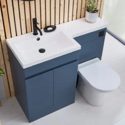 Orbit Life LH Combination Unit With Sculptured Basin 1100mm Wide - Graphite Grey