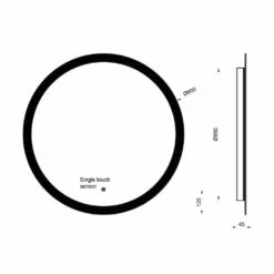 Orbit Lunar LED Bathroom Mirror With Demister Pad 800mm Diameter -HEATANDPLUMB Sales orbit lunar bathroom mirror ledmirror006 2