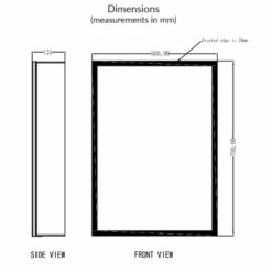 Orbit Mia LED Mirror Cabinet With Demister Pad And Shaver Socket 700mm H X 500mm W 6 Orbit Mia LED Mirror Cabinet With Demister Pad And Shaver Socket 700mm H X 500mm W -HEATANDPLUMB Sales orbit mia bathroom cabinet ledcab001 1
