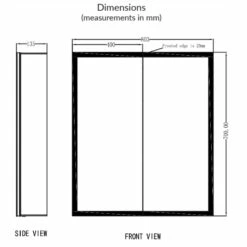 Orbit Mia LED Mirror Cabinet With Demister Pad And Shaver Socket 700mm H X 800mm W -HEATANDPLUMB Sales orbit mia bathroom cabinet ledcab003 2