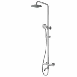 Orbit Rondo Thermostatic Rigid Riser Shower Kit With Bath Filler - Chrome -HEATANDPLUMB Sales orbit rondo complete mixer shower rondo003n 1 1
