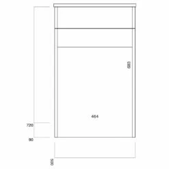 Orbit Supreme Back To Wall WC Toilet Unit 500mm Wide - Gloss White -HEATANDPLUMB Sales orbit supreme bathroom furniture supremefurn011 1 1