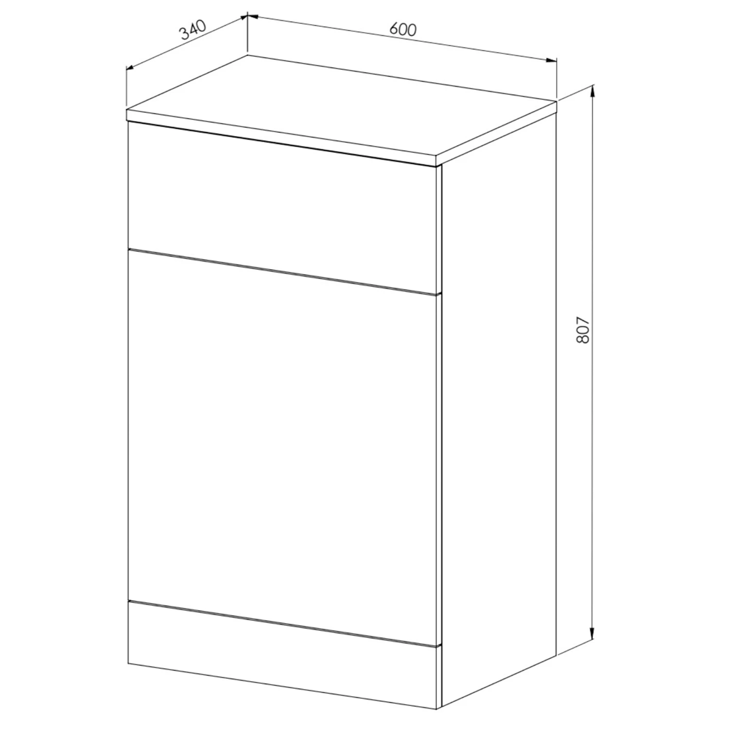 Orbit Verona Back To Wall WC Unit 600mm Wide - Gloss Anthracite 4 Orbit Verona Back To Wall WC Unit 600mm Wide - Gloss Anthracite - Image 2