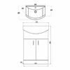 Orbit Verona Floor Standing 2-Door Vanity Unit With Basin 650mm Wide - Gloss Anthracite 2 Orbit Verona Floor Standing 2-Door Vanity Unit With Basin 650mm Wide - Gloss Anthracite -HEATANDPLUMB Sales orbit verona vanity unit verona014 verona013 1