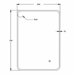 Orbit Vivid LED Bathroom Mirror 700mm H X 500mm W -HEATANDPLUMB Sales orbit vivid bathroom mirror ionmirror001