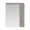 Nuie Athena Mirrored Cabinet (75/25) 600mm Wide - Stone Grey