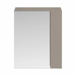 Nuie Athena Mirrored Cabinet (75/25) 600mm Wide - Stone Grey