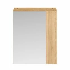 Nuie Athena Mirrored Cabinet (75/25) 600mm Wide - Natural Oak -HEATANDPLUMB Sales premier athena bathroom cabinet moc624