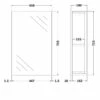 Nuie Athena 1-Door Mirrored Bathroom Cabinet 715mm H X 450mm W - Gloss White 1 Nuie Athena 1-Door Mirrored Bathroom Cabinet 715mm H X 450mm W - Gloss White -HEATANDPLUMB Sales premier athena bathroom cabinet off216