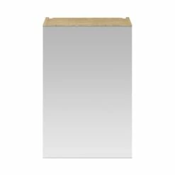 Nuie Athena 1-Door Mirrored Bathroom Cabinet 715mm H X 450mm W - Natural Oak -HEATANDPLUMB Sales premier athena bathroom cabinet off316