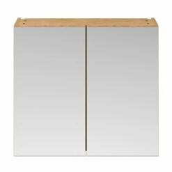Nuie Athena Mirrored Cabinet (50/50) 800mm Wide - Natural Oak 7 Nuie Athena Mirrored Cabinet (50/50) 800mm Wide - Natural Oak -HEATANDPLUMB Sales premier athena bathroom cabinet off319