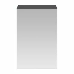 Nuie Athena 1-Door Mirrored Bathroom Cabinet 715mm H X 450mm W - Gloss Grey