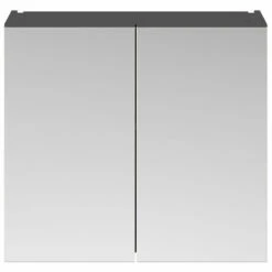 Nuie Athena Mirrored Cabinet (50/50) 800mm Wide - Gloss Grey