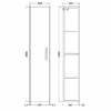 Nuie Athena Wall Hung 1-Door Tall Unit 300mm Wide - Gloss White 1 Nuie Athena Wall Hung 1-Door Tall Unit 300mm Wide - Gloss White -HEATANDPLUMB Sales premier athena bathroom furniture moe161