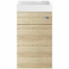 Nuie Athena Basin And WC Toilet Combination Unit 500mm Wide - Natural Oak -HEATANDPLUMB Sales premier athena bathroom furniture prc345cb 1