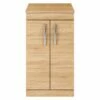 Nuie Athena Floor Standing 2-Door Vanity Unit And Worktop 500mm Wide - Natural Oak -HEATANDPLUMB Sales premier athena vanity unit ath003w