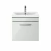 Nuie Athena Wall Hung 1-Drawer Vanity Unit With Basin-1 500mm Wide - Gloss Grey Mist 1 Nuie Athena Wall Hung 1-Drawer Vanity Unit With Basin-1 500mm Wide - Gloss Grey Mist -HEATANDPLUMB Sales premier athena vanity unit ath104a
