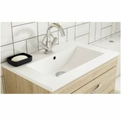 Nuie Athena Wall Hung 1-Drawer Vanity Unit With Basin-2 500mm Wide - Gloss Grey Mist -HEATANDPLUMB Sales premier athena vanity unit ath113b 1