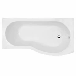 Nuie B-Shaped Shower Bath 1500mm X 735mm/900mm - Right Handed -HEATANDPLUMB Sales premier b shaped bath wbb1585r 1