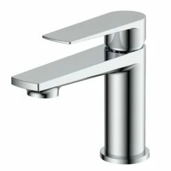 Signature Curva Arc Wall Hung Vanity Unit With Chrome Handles - 600mm Wide - Gloss White