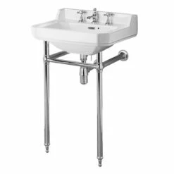 Nuie Carlton Basin With Washstand 560mm Wide - 3 Tap Hole 7 Nuie Carlton Basin With Washstand 560mm Wide - 3 Tap Hole -HEATANDPLUMB Sales premier carlton basin ncs884b nla001 3