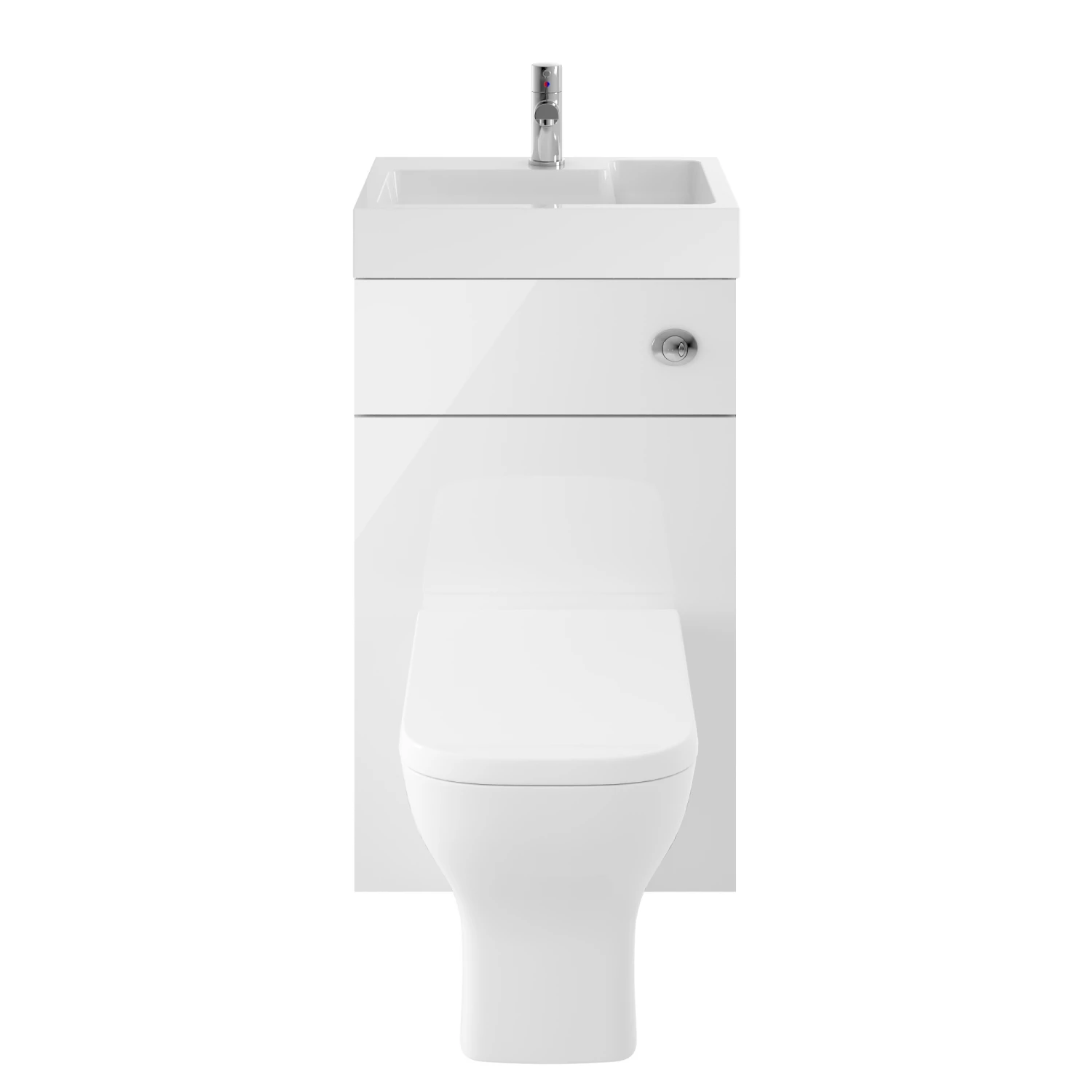 Nuie Athena Basin And WC Toilet Combination Unit 500mm Wide - Gloss White 3 Nuie Athena Basin And WC Toilet Combination Unit 500mm Wide - Gloss White