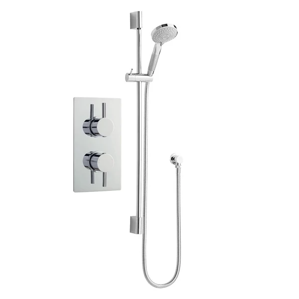 Nuie Rectangular Twin Valve Concealed Mixer Shower With Slider Rail Kit 3 Nuie Rectangular Twin Valve Concealed Mixer Shower With Slider Rail Kit