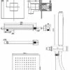 Nuie Rectangular Twin Valve Concealed Mixer Shower With Square Fixed Head And Handset -HEATANDPLUMB Sales premier complete mixer shower pbs032
