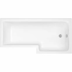 Nuie Square L-Shaped Shower Bath 1700mm X 700mm/850mm - Right Handed 11 Nuie Square L-Shaped Shower Bath 1700mm X 700mm/850mm - Right Handed -HEATANDPLUMB Sales premier cove bath nmp135 nsbs3 wbs1785r 1 2