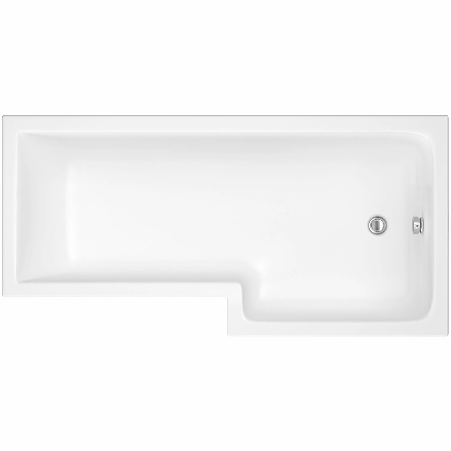 Nuie Square L-Shaped Shower Bath 1500mm X 700mm/850mm - Right Handed 6 Nuie Square L-Shaped Shower Bath 1500mm X 700mm/850mm - Right Handed - Image 4
