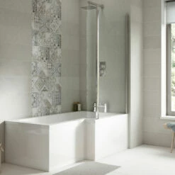 Nuie Square L-Shaped Shower Bath 1500mm X 700mm/850mm - Right Handed 8 Nuie Square L-Shaped Shower Bath 1500mm X 700mm/850mm - Right Handed -HEATANDPLUMB Sales premier cove bath nmp135 nsbs3 wbs1785r