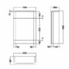 Nuie Eclipse Back To Wall WC Unit 552mm Wide - Midnight Grey -HEATANDPLUMB Sales premier eclipse bathroom furniture pmw341