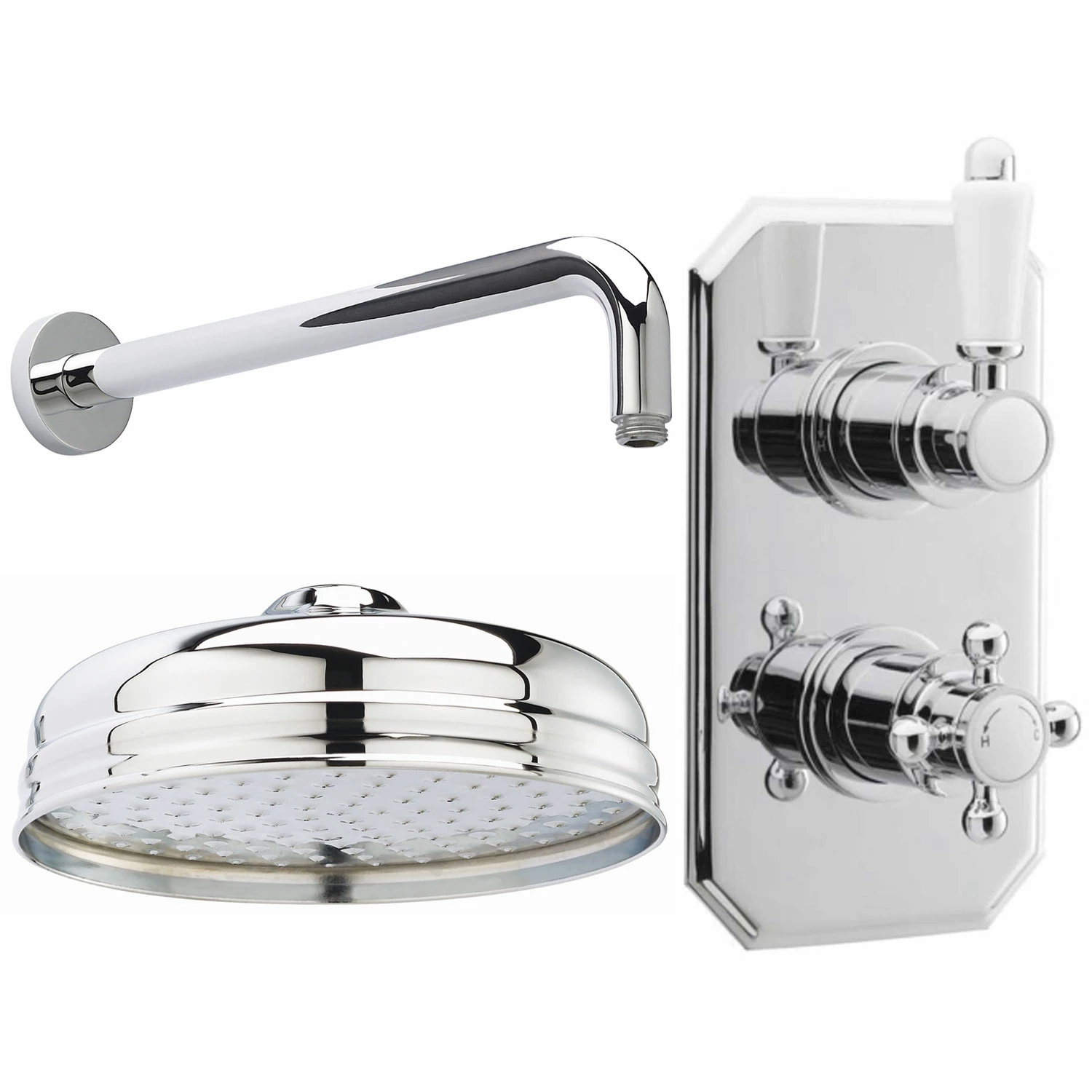 Nuie Edwardian Dual Concealed Mixer Shower With Fixed Head 5 Nuie Edwardian Dual Concealed Mixer Shower With Fixed Head - Image 3