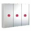 Nuie Eden 3-Door Mirrored Cabinet 650mm H X 900mm W - White 2 Nuie Eden 3-Door Mirrored Cabinet 650mm H X 900mm W - White -HEATANDPLUMB Sales premier lux bathroom cabinet nvm116