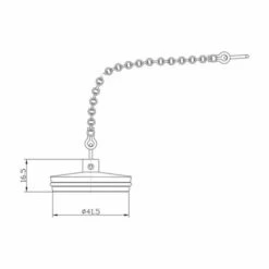 Nuie Luxury Bath Plug With Ball Chain - Chrome