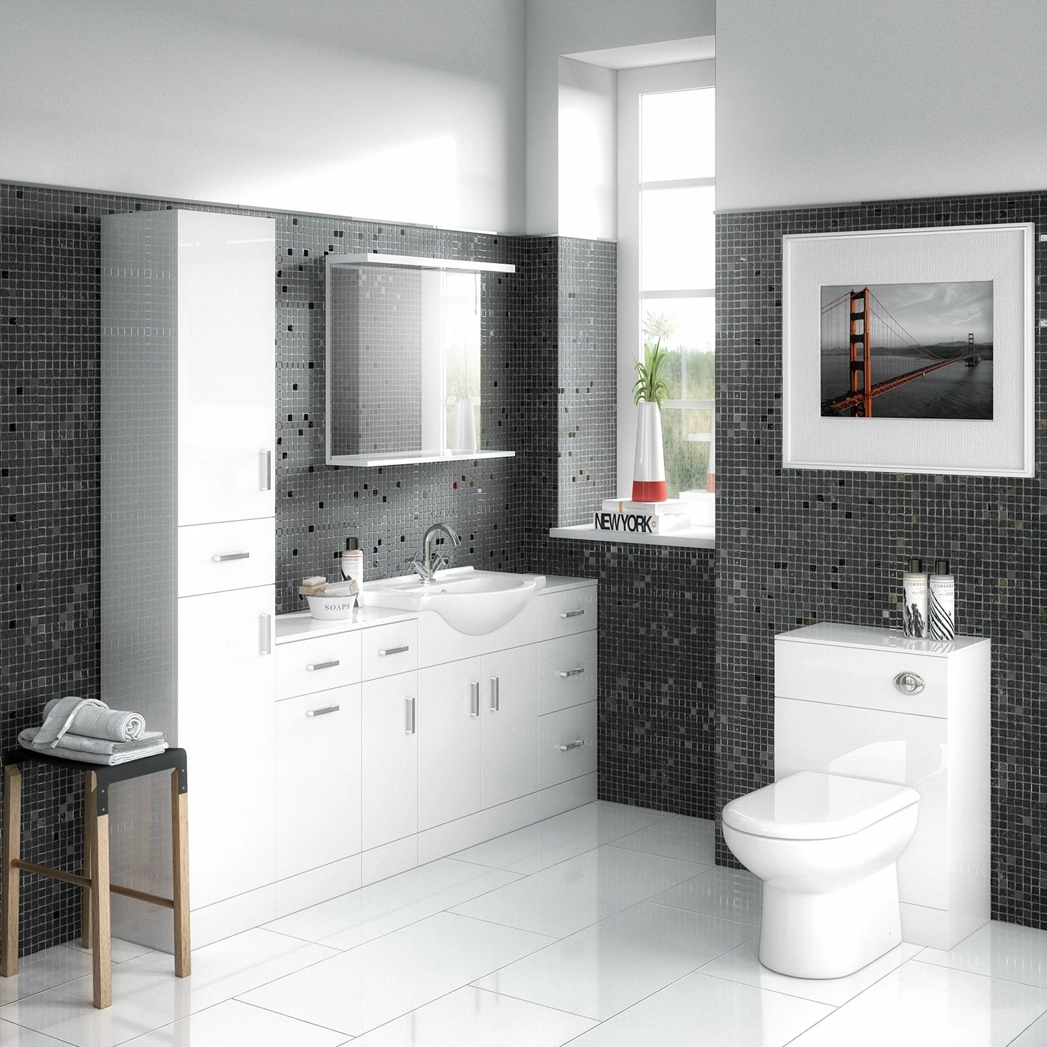 Nuie Mayford Back To Wall WC Toilet Unit 500mm Wide X 300mm Deep - Gloss White 4 Nuie Mayford Back To Wall WC Toilet Unit 500mm Wide X 300mm Deep - Gloss White - Image 2