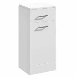 Nuie Mayford Laundry Basket 350mm Wide X 300mm Deep - Gloss White -HEATANDPLUMB Sales premier mayford bathroom furniture prc153 1