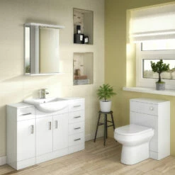 Nuie Mayford Bathroom Mirror 750mm H X 650mm W - White