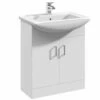 Nuie Mayford Floor Standing 2-Door Vanity Unit With Square Basin 550mm Wide - White -HEATANDPLUMB Sales premier mayford vanity unit vtm650 2
