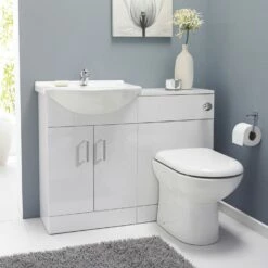 Nuie Saturn Combination Furniture Pack With Round Basin And WC Unit - 1 Tap Hole 8 Nuie Saturn Combination Furniture Pack With Round Basin And WC Unit - 1 Tap Hole -HEATANDPLUMB Sales premier premier bathroom furniture sat001