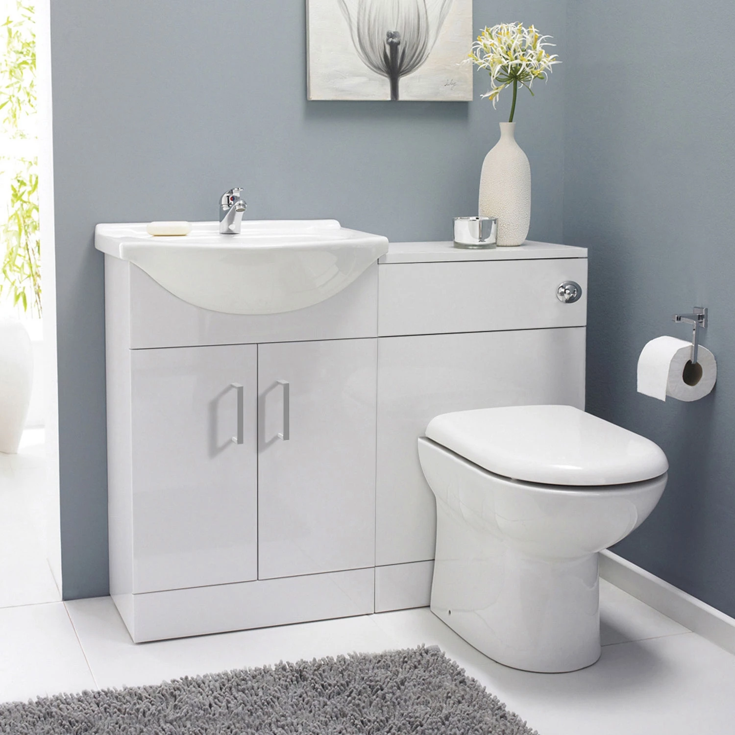 Nuie Saturn Combination Furniture Pack With Round Basin And WC Unit - 1 Tap Hole 5 Nuie Saturn Combination Furniture Pack With Round Basin And WC Unit - 1 Tap Hole - Image 3