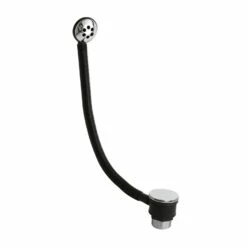 Nuie Push Button Bath Waste With Overflow - Chrome