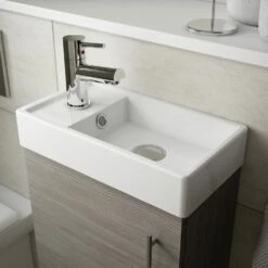 Nuie Vault Wall Hung 1-Door Vanity Unit With Basin 400mm Wide - Anthracite Woodgrain 12 Nuie Vault Wall Hung 1-Door Vanity Unit With Basin 400mm Wide - Anthracite Woodgrain -HEATANDPLUMB Sales premier vault vanity unit min001 2