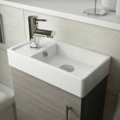 Nuie Vault Wall Hung 1-Door Vanity Unit With Basin 400mm Wide - Gloss Grey Mist 12 Nuie Vault Wall Hung 1-Door Vanity Unit With Basin 400mm Wide - Gloss Grey Mist -HEATANDPLUMB Sales premier vault vanity unit min001 2 3