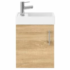 Nuie Vault Wall Hung 1-Door Vanity Unit With Basin 400mm Wide - Natural Oak 10 Nuie Vault Wall Hung 1-Door Vanity Unit With Basin 400mm Wide - Natural Oak -HEATANDPLUMB Sales premier vault vanity unit min011
