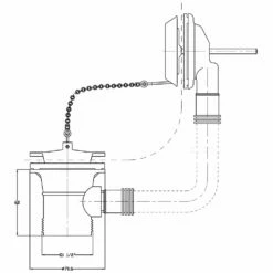 Nuie Retainer Bath Waste With Overflow Brass Plug And Ball Chain - Chrome 5 Nuie Retainer Bath Waste With Overflow Brass Plug And Ball Chain - Chrome -HEATANDPLUMB Sales premier waste e347 1
