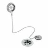 Nuie Retainer Bath Waste With Overflow Brass Plug And Ball Chain - Chrome 2 Nuie Retainer Bath Waste With Overflow Brass Plug And Ball Chain - Chrome -HEATANDPLUMB Sales premier waste e347