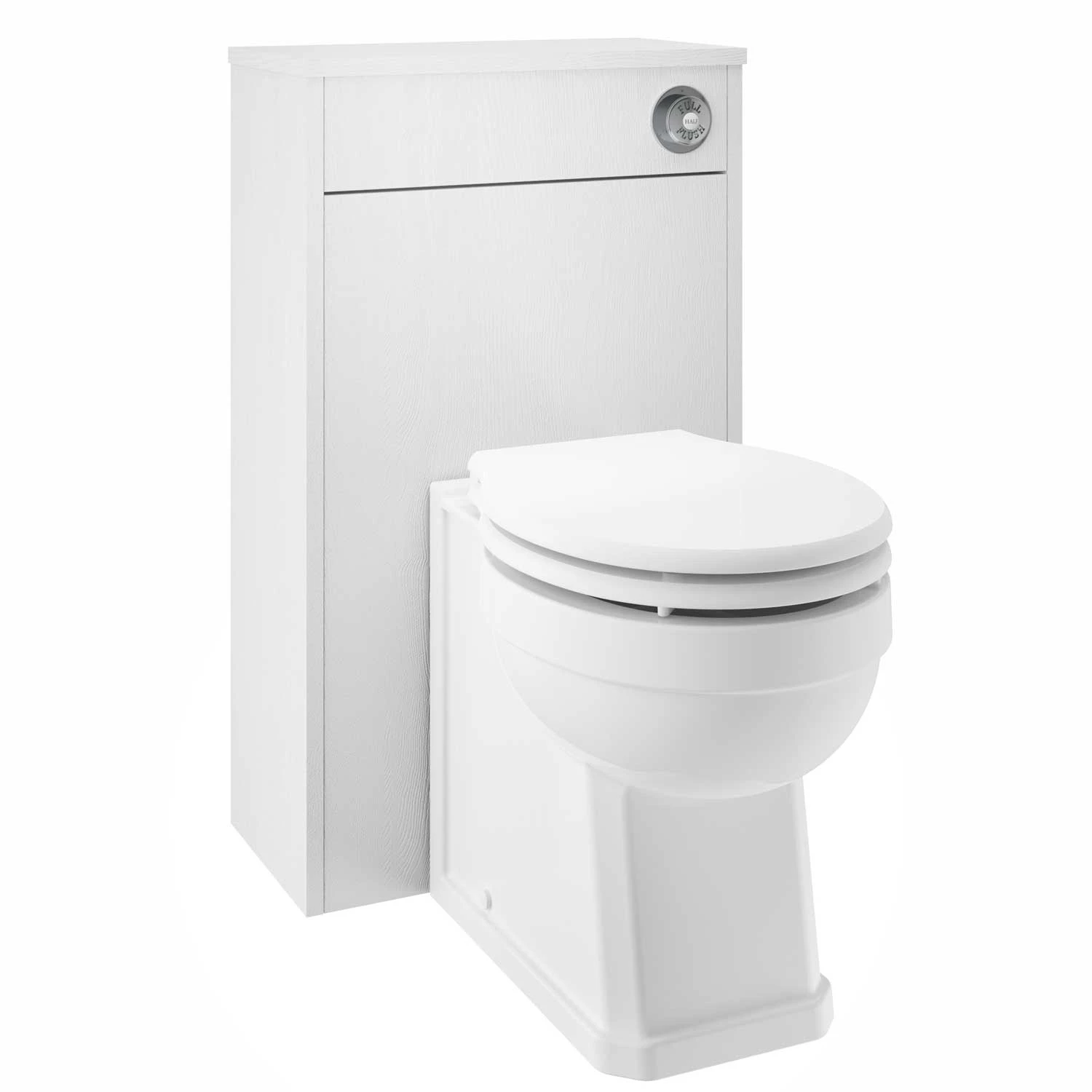 Nuie York Back To Wall WC Toilet Unit 500mm Wide - White Ash 5 Nuie York Back To Wall WC Toilet Unit 500mm Wide - White Ash - Image 3