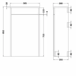 Nuie York Back To Wall WC Toilet Unit 500mm Wide - Royal Grey 10 Nuie York Back To Wall WC Toilet Unit 500mm Wide - Royal Grey -HEATANDPLUMB Sales premier york bathroom furniture olf141