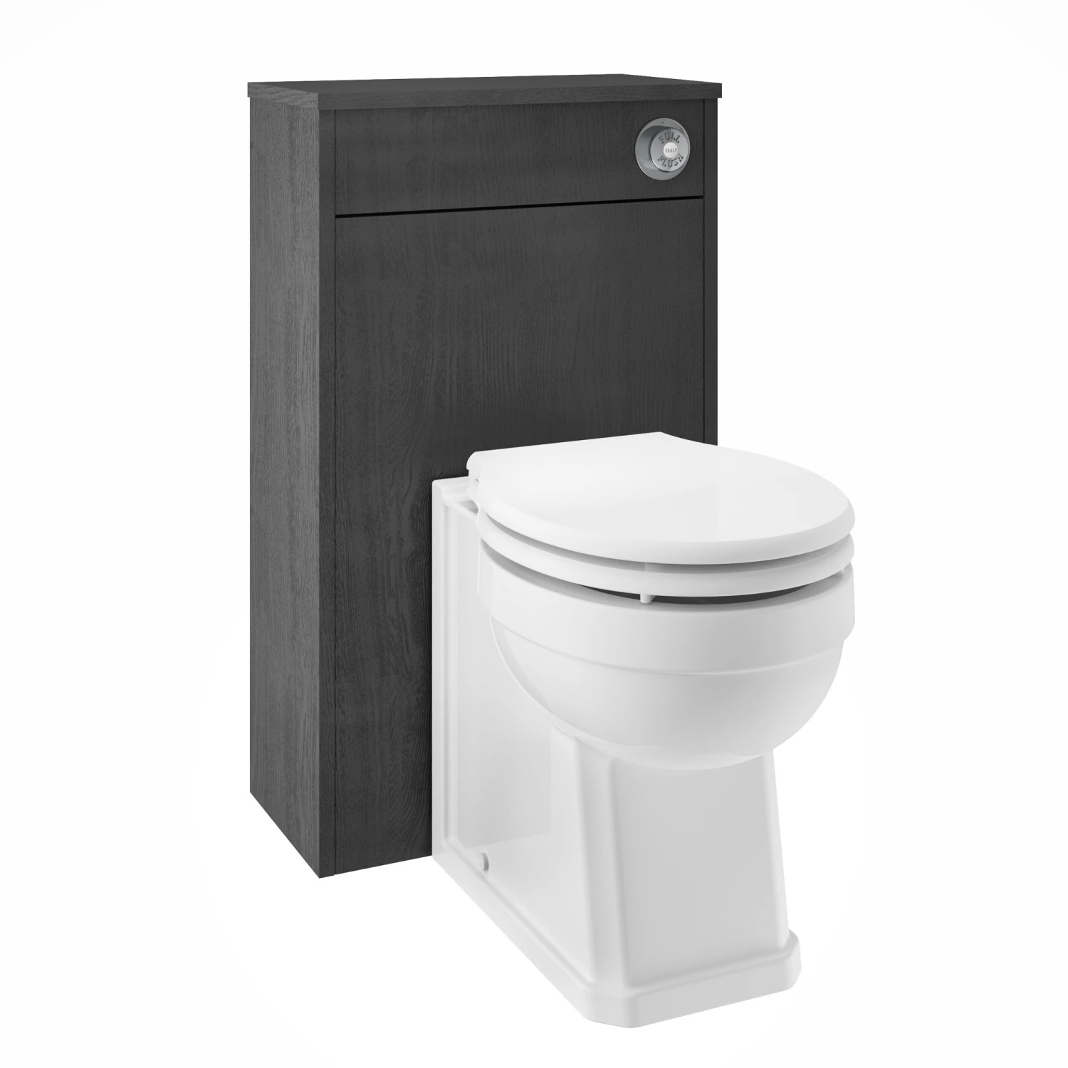 Nuie York Back To Wall WC Toilet Unit 500mm Wide - Royal Grey 4 Nuie York Back To Wall WC Toilet Unit 500mm Wide - Royal Grey - Image 2